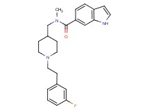 N-({1-[2-(3-fluorophenyl)ethyl]-4-piperidinyl}methyl)-N-methyl-1H-indole-6-carboxamide