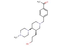 1-(4-{[(3R*,4S*)-3-(3-hydroxypropyl)-4-(4-methylpiperazin-1-yl)piperidin-1-yl]methyl}phenyl)ethanone