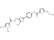 N-({2-[4-({[5-(methoxymethyl)-2-thienyl]carbonyl}amino)phenyl]-5-methyl-1,3-oxazol-4-yl}methyl)-1,5-dimethyl-1H-pyrazole-3-carboxamide