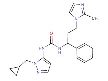 N-[1-(cyclopropylmethyl)-1H-pyrazol-5-yl]-N'-[3-(2-methyl-1H-imidazol-1-yl)-1-phenylpropyl]urea