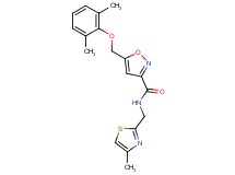 5-[(2,6-dimethylphenoxy)methyl]-N-[(4-methyl-1,3-thiazol-2-yl)methyl]-3-isoxazolecarboxamide