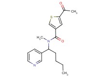 5-acetyl-N-methyl-N-(1-pyridin-3-ylpentyl)thiophene-3-carboxamide