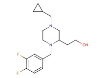 2-[4-(cyclopropylmethyl)-1-(3,4-difluorobenzyl)-2-piperazinyl]ethanol