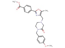 methyl 4-(4-{[4-(4-methoxybenzyl)-3-oxo-1-piperazinyl]methyl}-5-methyl-1,3-oxazol-2-yl)benzoate