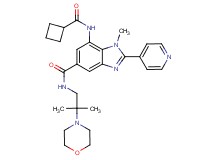 7-[(cyclobutylcarbonyl)amino]-1-methyl-N-[2-methyl-2-(4-morpholinyl)propyl]-2-(4-pyridinyl)-1H-benzimidazole-5-carboxamide