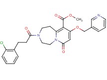 methyl 3-[3-(2-chlorophenyl)propanoyl]-7-oxo-9-(3-pyridinylmethoxy)-1,2,3,4,5,7-hexahydropyrido[1,2-d][1,4]diazepine-10-carboxylate