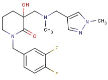 1-(3,4-difluorobenzyl)-3-hydroxy-3-({methyl[(1-methyl-1H-pyrazol-4-yl)methyl]amino}methyl)-2-piperidinone