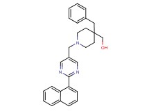 (4-benzyl-1-{[2-(1-naphthyl)-5-pyrimidinyl]methyl}-4-piperidinyl)methanol