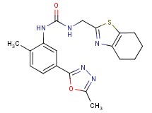 N-[2-methyl-5-(5-methyl-1,3,4-oxadiazol-2-yl)phenyl]-N'-(4,5,6,7-tetrahydro-1,3-benzothiazol-2-ylmethyl)urea