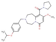 3-(4-isopropoxybenzyl)-9-methoxy-10-(1-pyrrolidinylcarbonyl)-2,3,4,5-tetrahydropyrido[1,2-d][1,4]diazepin-7(1H)-one