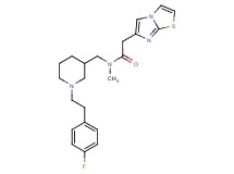 N-({1-[2-(4-fluorophenyl)ethyl]-3-piperidinyl}methyl)-2-imidazo[2,1-b][1,3]thiazol-6-yl-N-methylacetamide
