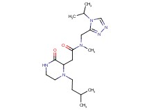 N-[(4-isopropyl-4H-1,2,4-triazol-3-yl)methyl]-N-methyl-2-[1-(3-methylbutyl)-3-oxo-2-piperazinyl]acetamide