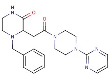 4-benzyl-3-{2-oxo-2-[4-(2-pyrimidinyl)-1-piperazinyl]ethyl}-2-piperazinone