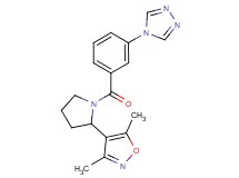 4-(3-{[2-(3,5-dimethyl-4-isoxazolyl)-1-pyrrolidinyl]carbonyl}phenyl)-4H-1,2,4-triazole