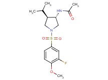 N-{(3S*,4R*)-1-[(3-fluoro-4-methoxyphenyl)sulfonyl]-4-isopropyl-3-pyrrolidinyl}acetamide