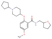 2-[(1-cyclopentyl-4-piperidinyl)oxy]-5-methoxy-N-(tetrahydro-2-furanylmethyl)benzamide