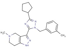 3-[3-cyclopentyl-1-(3-methylbenzyl)-1H-1,2,4-triazol-5-yl]-5-methyl-4,5,6,7-tetrahydro-1H-pyrazolo[4,3-c]pyridine