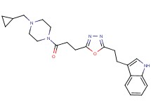 3-[2-(5-{3-[4-(cyclopropylmethyl)-1-piperazinyl]-3-oxopropyl}-1,3,4-oxadiazol-2-yl)ethyl]-1H-indole