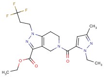 ethyl 5-[(1-ethyl-3-methyl-1H-pyrazol-5-yl)carbonyl]-1-(3,3,3-trifluoropropyl)-4,5,6,7-tetrahydro-1H-pyrazolo[4,3-c]pyridine-3-carboxylate