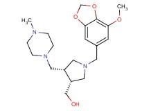 {(3R*,4S*)-1-[(7-methoxy-1,3-benzodioxol-5-yl)methyl]-4-[(4-methylpiperazin-1-yl)methyl]pyrrolidin-3-yl}methanol