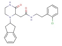 N-[2-(2-chlorophenyl)ethyl]-2-[1-(2,3-dihydro-1H-inden-2-yl)-3-oxo-2-piperazinyl]acetamide