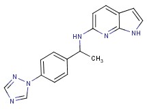 N-{1-[4-(1H-1,2,4-triazol-1-yl)phenyl]ethyl}-1H-pyrrolo[2,3-b]pyridin-6-amine
