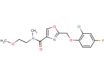 2-[(2-chloro-4-fluorophenoxy)methyl]-N-(2-methoxyethyl)-N-methyl-1,3-oxazole-4-carboxamide