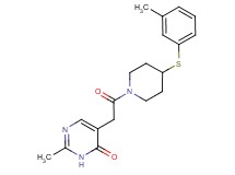 2-methyl-5-(2-{4-[(3-methylphenyl)thio]-1-piperidinyl}-2-oxoethyl)-4(3H)-pyrimidinone