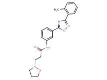 3-isoxazolidin-2-yl-N-{3-[3-(2-methylphenyl)-1,2,4-oxadiazol-5-yl]phenyl}propanamide