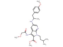 methyl 3-[(methoxyacetyl)amino]-5-{[2-(4-methoxyphenyl)-1-methylethyl]amino}-1-(3-methylbutyl)-1H-pyrrolo[2,3-b]pyridine-2-carboxylate
