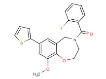 4-(2-fluorobenzoyl)-9-methoxy-7-(2-thienyl)-2,3,4,5-tetrahydro-1,4-benzoxazepine