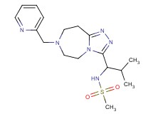 N-{2-methyl-1-[7-(2-pyridinylmethyl)-6,7,8,9-tetrahydro-5H-[1,2,4]triazolo[4,3-d][1,4]diazepin-3-yl]propyl}methanesulfonamide