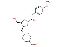 [1-({(3R*,4R*)-4-(hydroxymethyl)-1-[(4-methoxyphenyl)acetyl]pyrrolidin-3-yl}methyl)piperidin-4-yl]methanol
