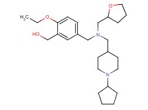 (5-{[[(1-cyclopentyl-4-piperidinyl)methyl](tetrahydro-2-furanylmethyl)amino]methyl}-2-ethoxyphenyl)methanol