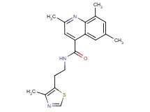 2,6,8-trimethyl-N-[2-(4-methyl-1,3-thiazol-5-yl)ethyl]-4-quinolinecarboxamide