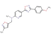 5-[3-(4-methoxyphenyl)-1,2,4-oxadiazol-5-yl]-N-methyl-N-[(3-methyl-5-isoxazolyl)methyl]-2-pyridinamine