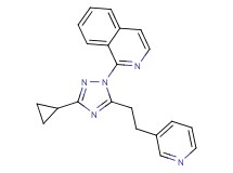 1-[3-cyclopropyl-5-(2-pyridin-3-ylethyl)-1H-1,2,4-triazol-1-yl]isoquinoline