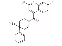 1-[(7-fluoro-2-methyl-4-quinolinyl)carbonyl]-4-phenyl-4-piperidinecarbonitrile