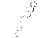 1-{[(3-ethyl-1H-1,2,4-triazol-5-yl)thio]acetyl}-4-[(3-methyl-2-pyridinyl)methyl]piperazine