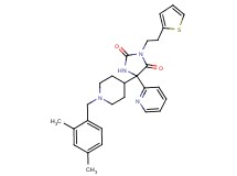 5-[1-(2,4-dimethylbenzyl)-4-piperidinyl]-5-(2-pyridinyl)-3-[2-(2-thienyl)ethyl]-2,4-imidazolidinedione