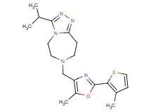 3-isopropyl-7-{[5-methyl-2-(3-methyl-2-thienyl)-1,3-oxazol-4-yl]methyl}-6,7,8,9-tetrahydro-5H-[1,2,4]triazolo[4,3-d][1,4]diazepine