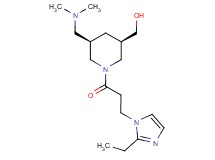 {(3R*,5R*)-5-[(dimethylamino)methyl]-1-[3-(2-ethyl-1H-imidazol-1-yl)propanoyl]-3-piperidinyl}methanol