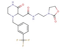 N-[2-(2-oxo-1,3-oxazolidin-3-yl)ethyl]-2-{3-oxo-1-[3-(trifluoromethyl)benzyl]-2-piperazinyl}acetamide