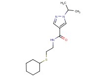 N-[2-(cyclohexylthio)ethyl]-1-isopropyl-1H-pyrazole-4-carboxamide