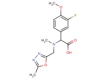 (3-fluoro-4-methoxyphenyl){methyl[(5-methyl-1,3,4-oxadiazol-2-yl)methyl]amino}acetic acid