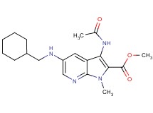 methyl 3-(acetylamino)-5-[(cyclohexylmethyl)amino]-1-methyl-1H-pyrrolo[2,3-b]pyridine-2-carboxylate