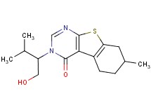 3-[1-(hydroxymethyl)-2-methylpropyl]-7-methyl-5,6,7,8-tetrahydro[1]benzothieno[2,3-d]pyrimidin-4(3H)-one