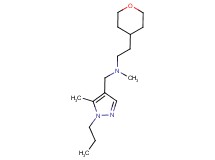N-methyl-N-[(5-methyl-1-propyl-1H-pyrazol-4-yl)methyl]-2-(tetrahydro-2H-pyran-4-yl)ethanamine