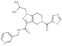 1-isobutyl-N-(3-pyridinylmethyl)-5-(1,3-thiazol-5-ylcarbonyl)-4,5,6,7-tetrahydro-1H-pyrazolo[4,3-c]pyridine-3-carboxamide