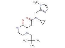 N-cyclopropyl-2-[1-(2,2-dimethylpropyl)-3-oxo-2-piperazinyl]-N-[(1-methyl-1H-imidazol-2-yl)methyl]acetamide